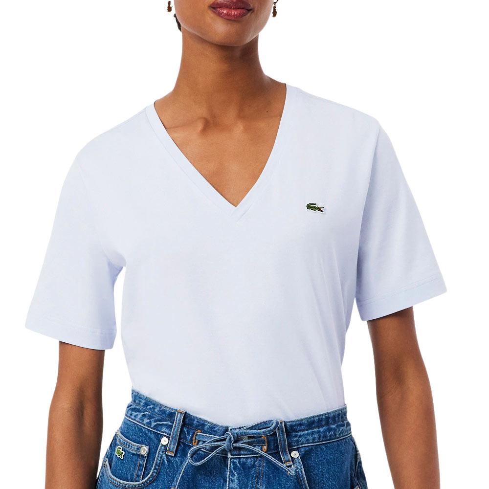 Blaues Lacoste-T-Shirt für Damen, lockere Passform günstig