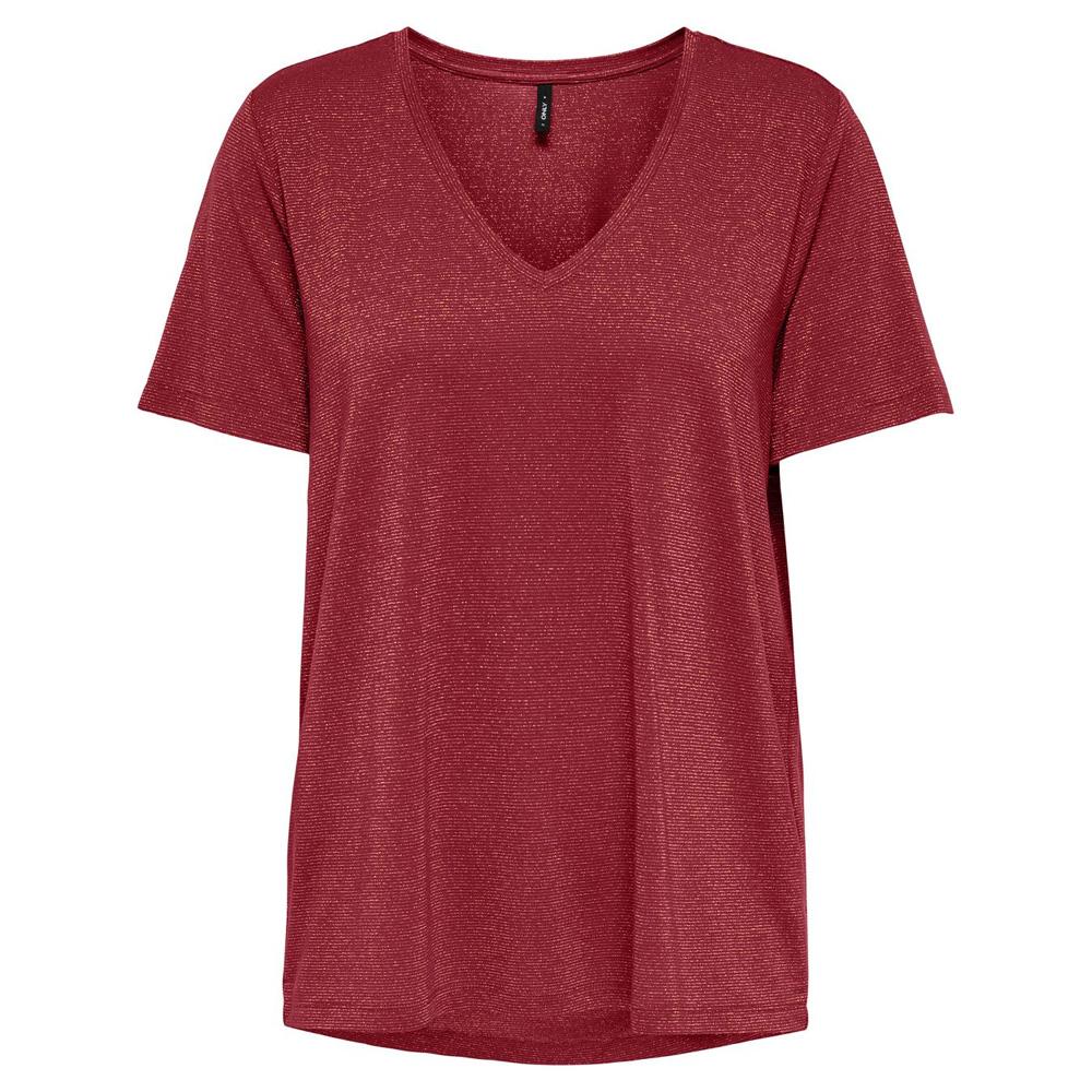Camiseta roja Only Harly para mujer barato