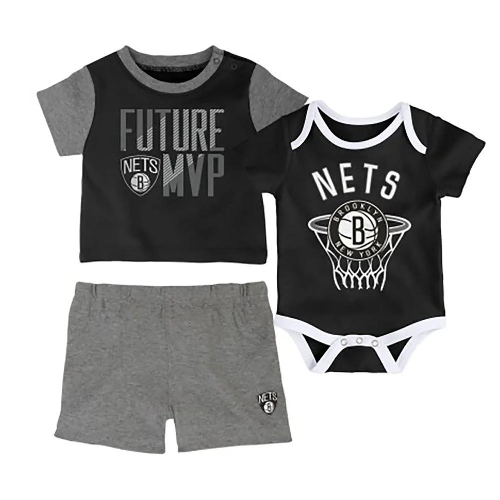 Black/Grey Brooklyn Nets NBA Baby Set affordable