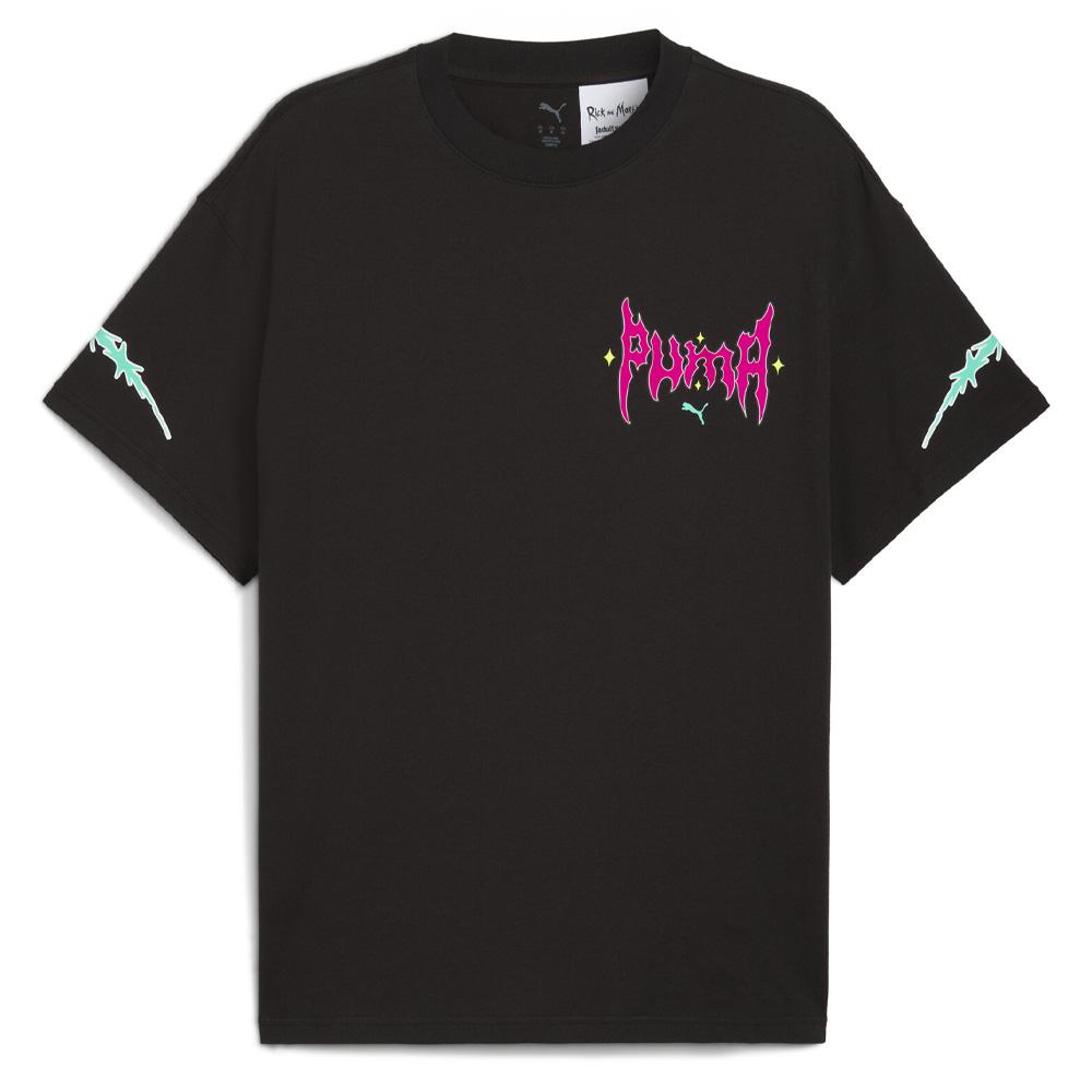 Schwarzes Herren-T-Shirt Puma Hoops X Rick and Morty günstig
