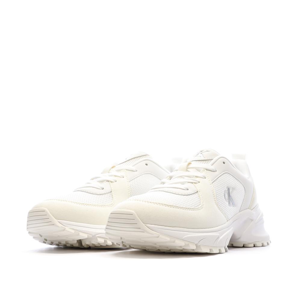 Zapatillas blancas de mujer Calvin Klein Jeans Hike Runner ver 6