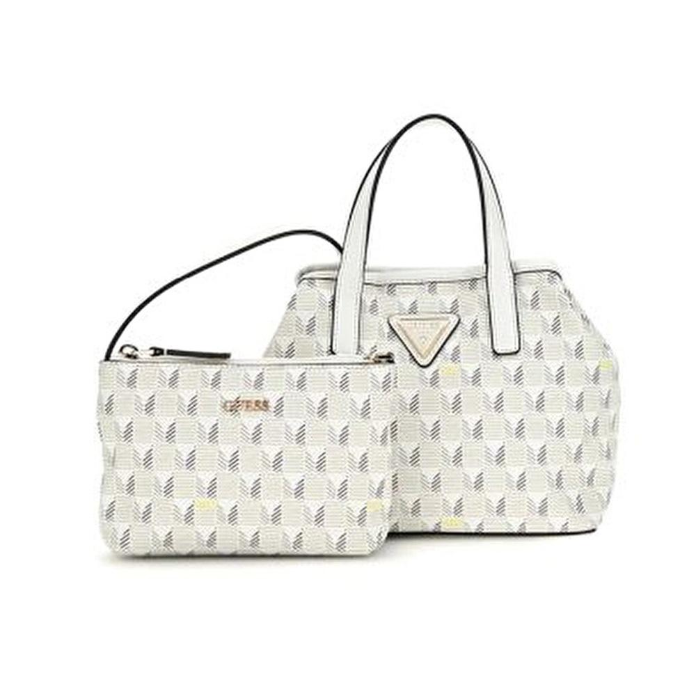 Beigefarbene Damenhandtasche Guess Wave Ansicht 2