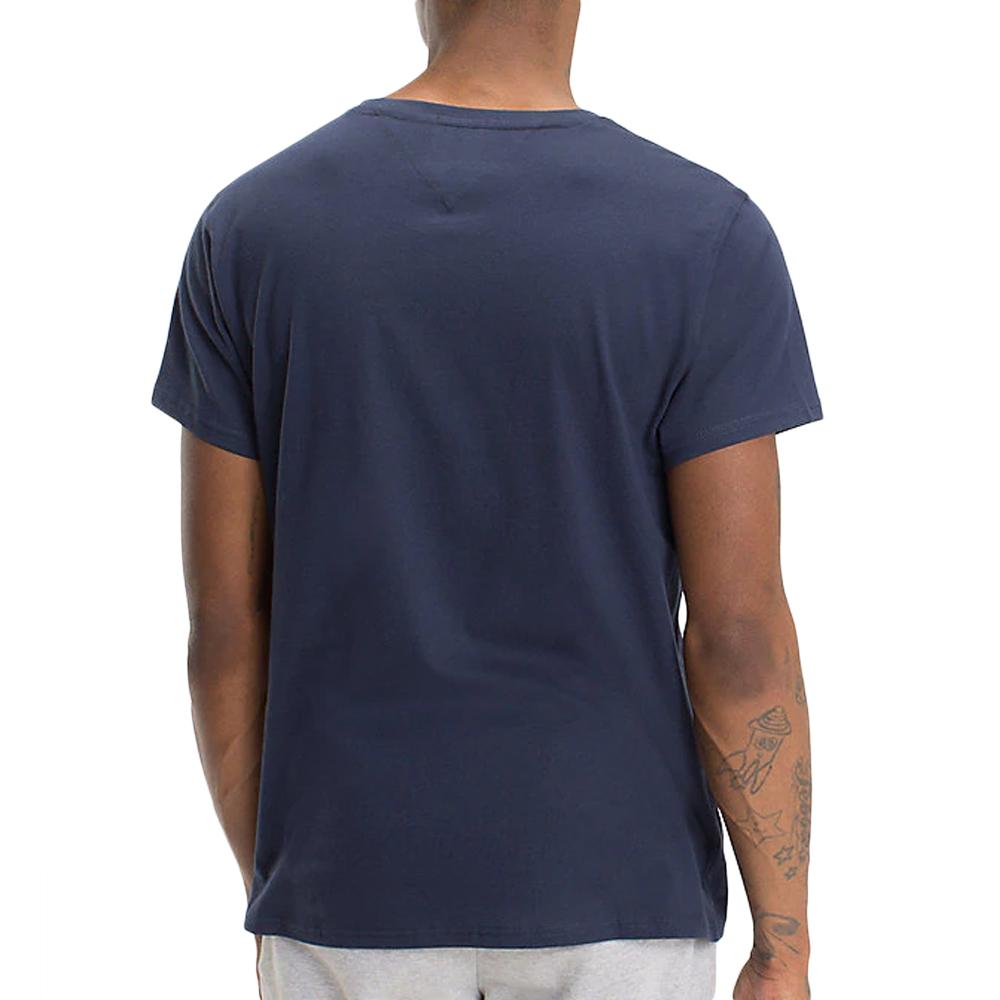 Tommy Jeans Original V Herren-T-Shirt in Marineblau Ansicht 2