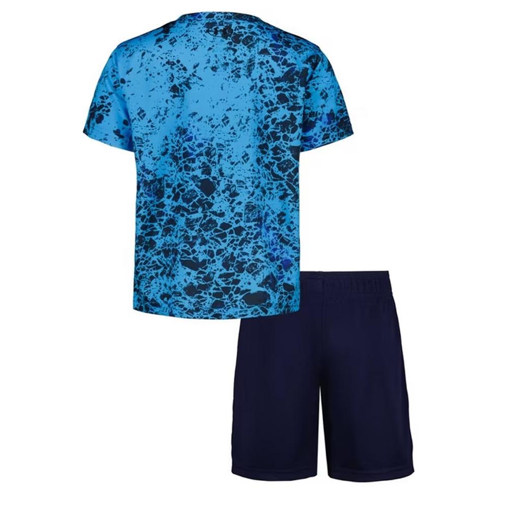 Conjunto azul/negro para niño Under Armour Tech Printed ver 2