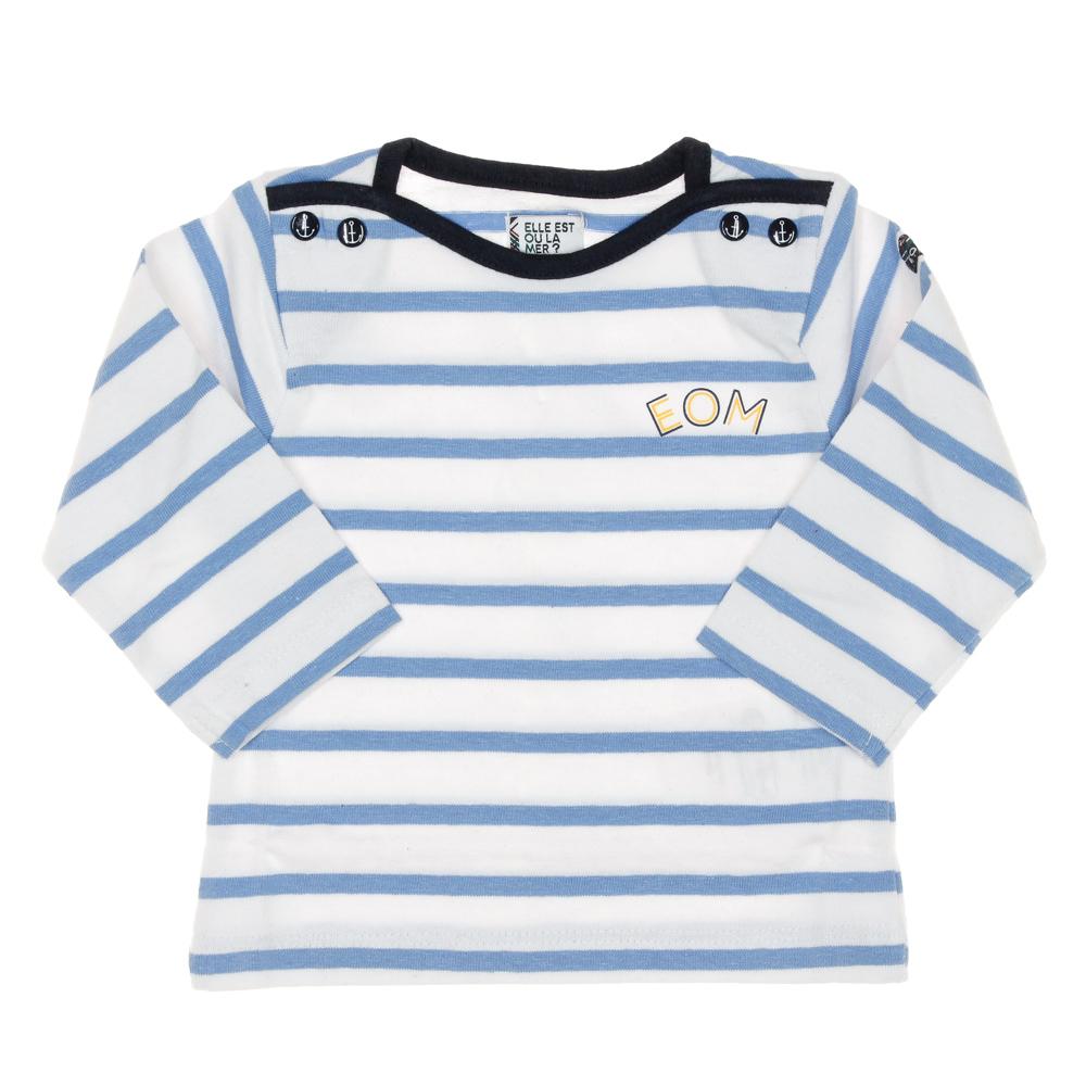 Camiseta EOM Eloris Raye Blanco/Azul de niño barato