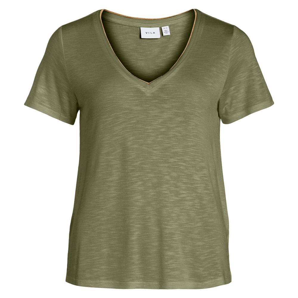 T-Shirt Vert Femme Vila Vinoel pas cher