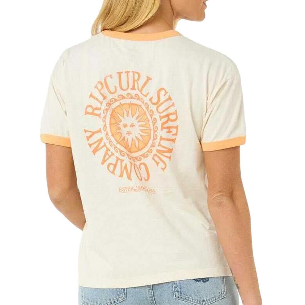 Women's Ecru T-Shirt Rip Curl Carlos Ringer Photo of the Espace des Marques %store% store - view of %key%