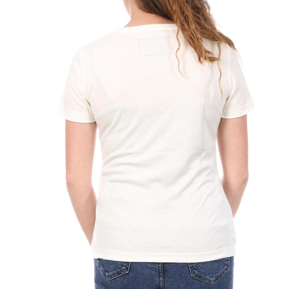 T-Shirt Crème Femme Le Coq Sportif Coq Marshmallow vue 2
