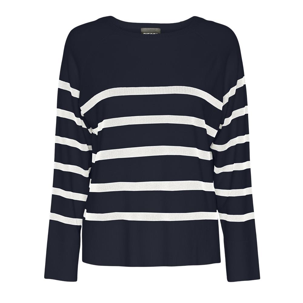 Pieces Sia Women's Navy/White Sweater affordable