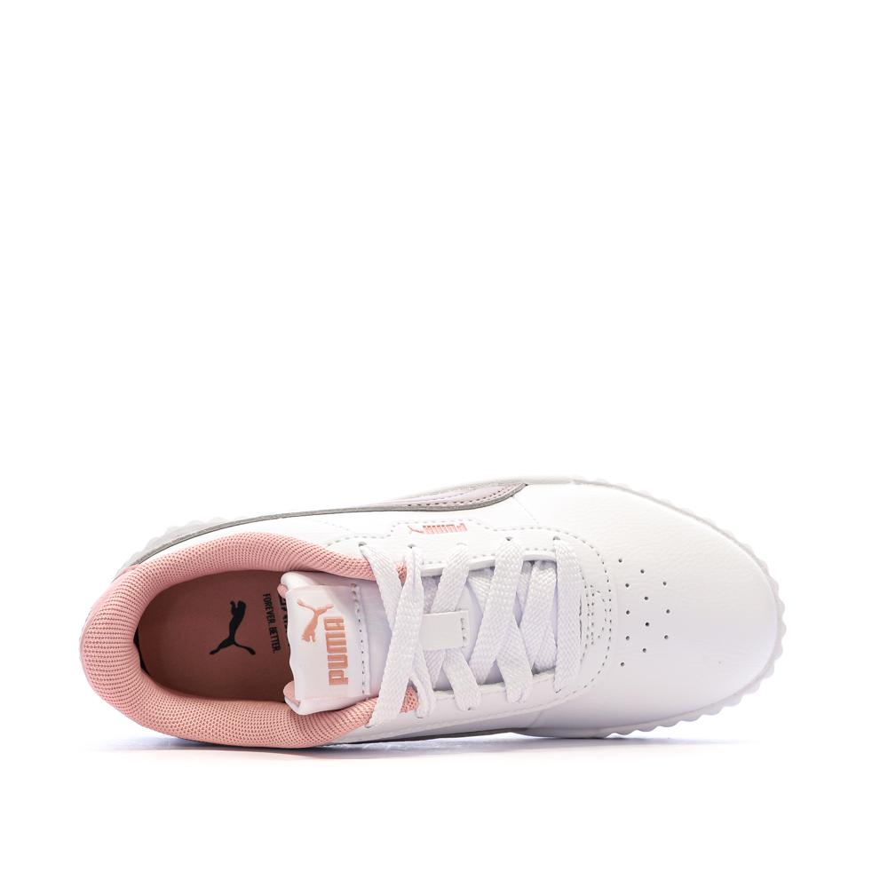 Weiße Puma Carina 3.0 Sneaker für Mädchen Ansicht 4