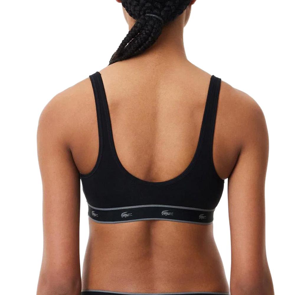 Sujetador negro para mujer Lacoste IF8626 ver 2