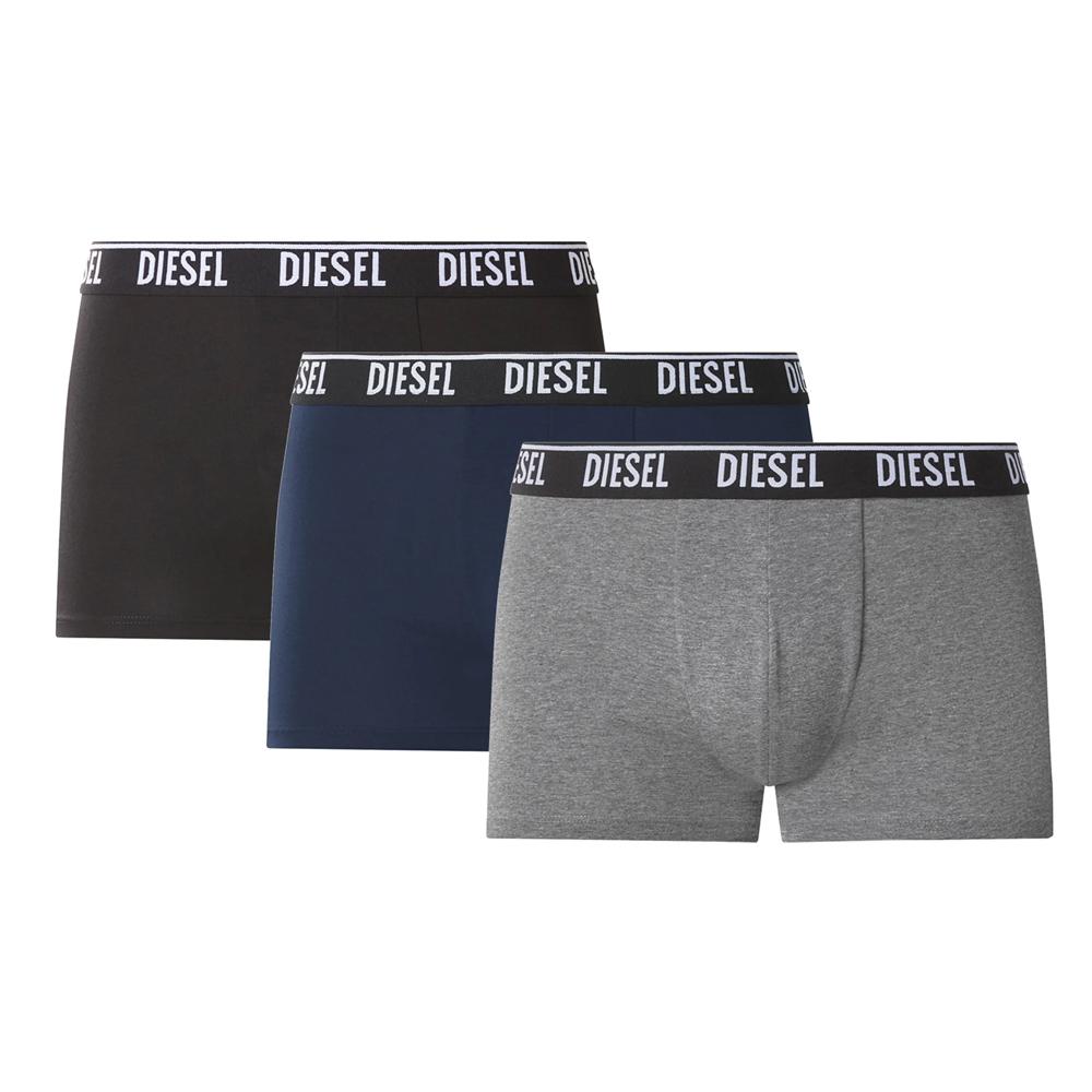 x3 Boxers Noir/Marine/Gris Homme Diesel Shawnthreepack pas cher