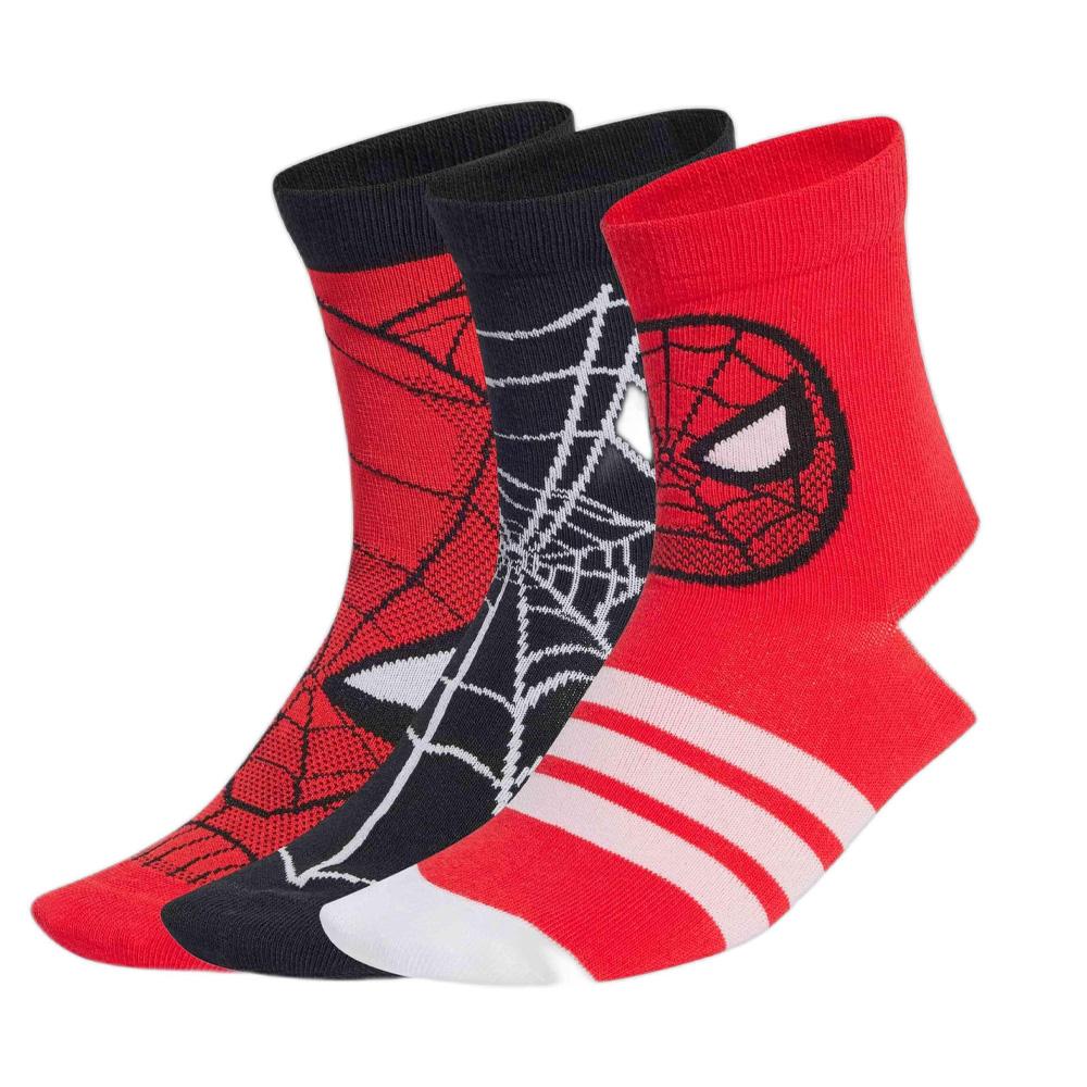 X3 Pares de Calcetines Rojos Spider-Man para Niños Adidas Performance Marvel barato