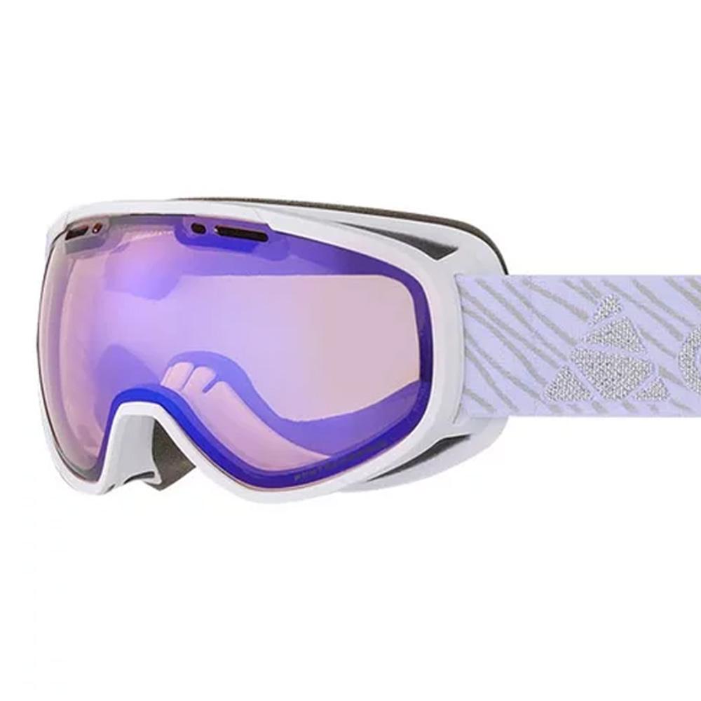 Masque de Ski Blanc/Lilas Femme Cairn Genius Otg vue 2