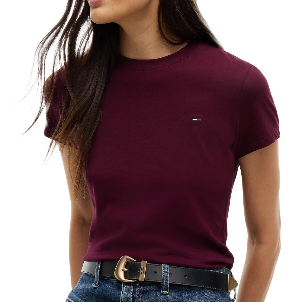 Tommy Hilfiger Damen-T-Shirt in Bordeaux, Tjw C günstig