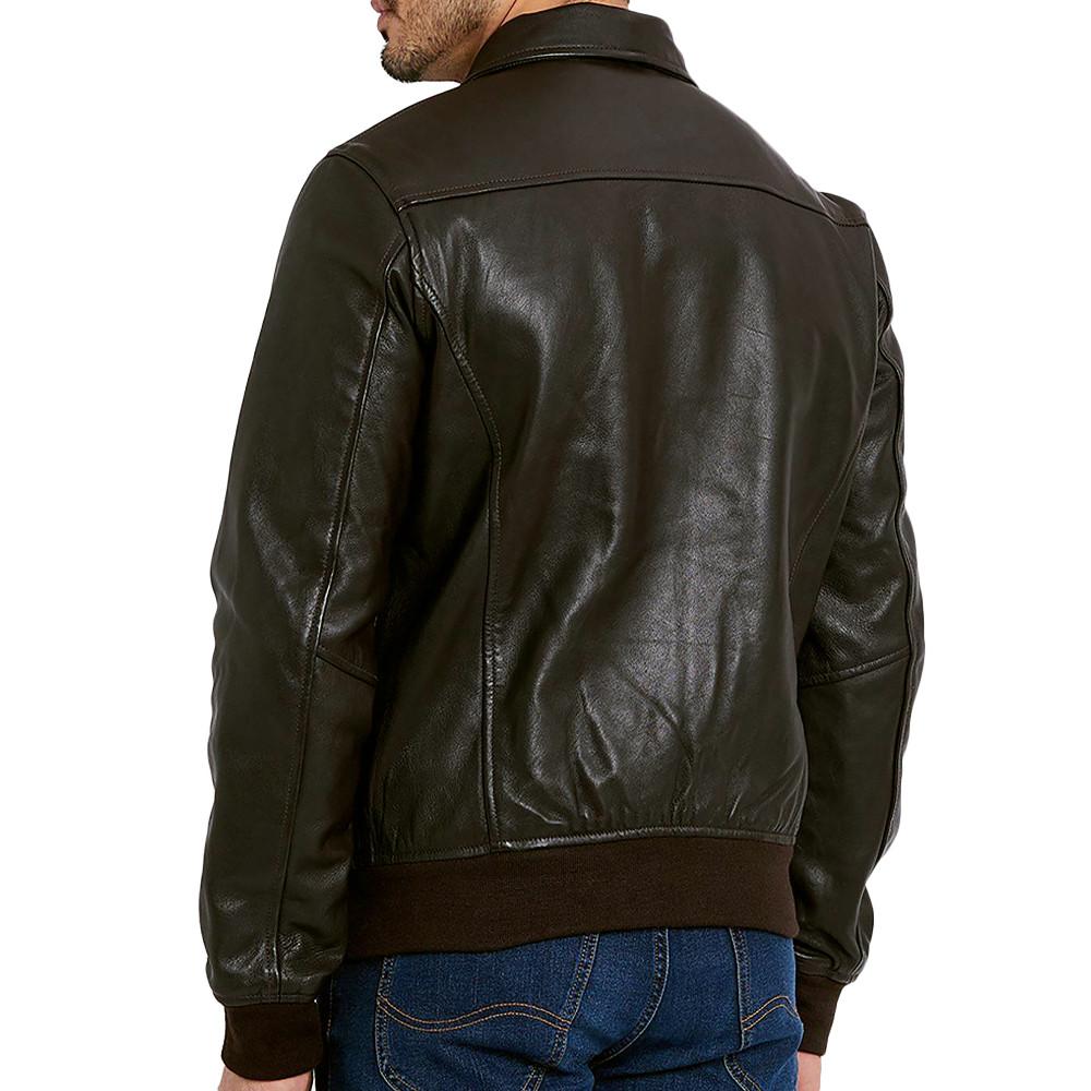 Men's Brown Leather Jacket Schott Mens Leather Pilot Photo of the Espace des Marques %store% store - view of %key%