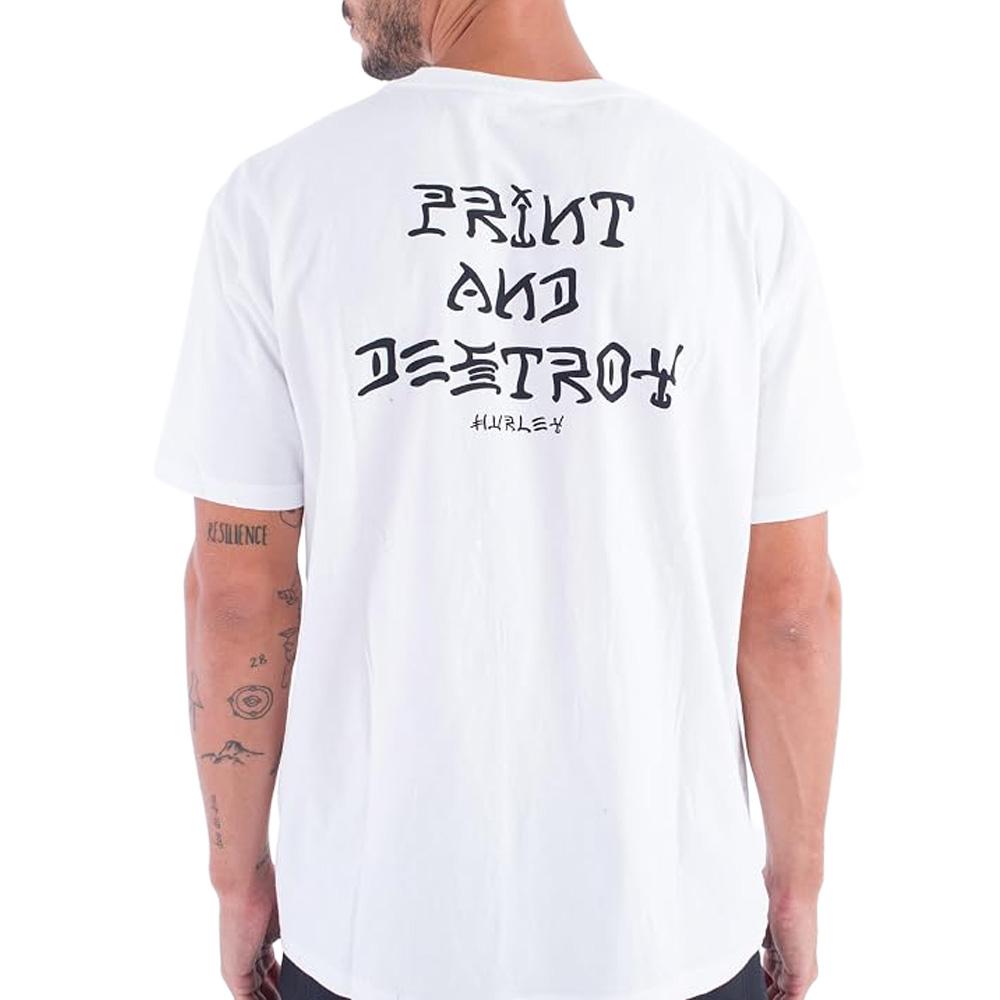 Hurley Men’s White T-shirt – Print And Destroy Photo of the Espace des Marques %store% store - view of %key%