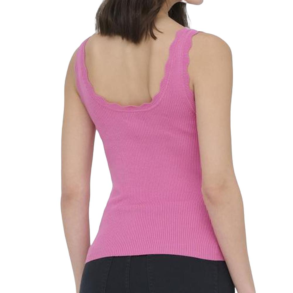 Tops Rose JDY Jdynanna S/l Scallop Edge Top [69fb578c120c1] [69fb578c120c1 Photo of the Espace des Marques %store% store - view of %key%