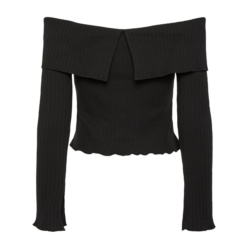 Camiseta negra de mujer Pieces Jazmine ver 2