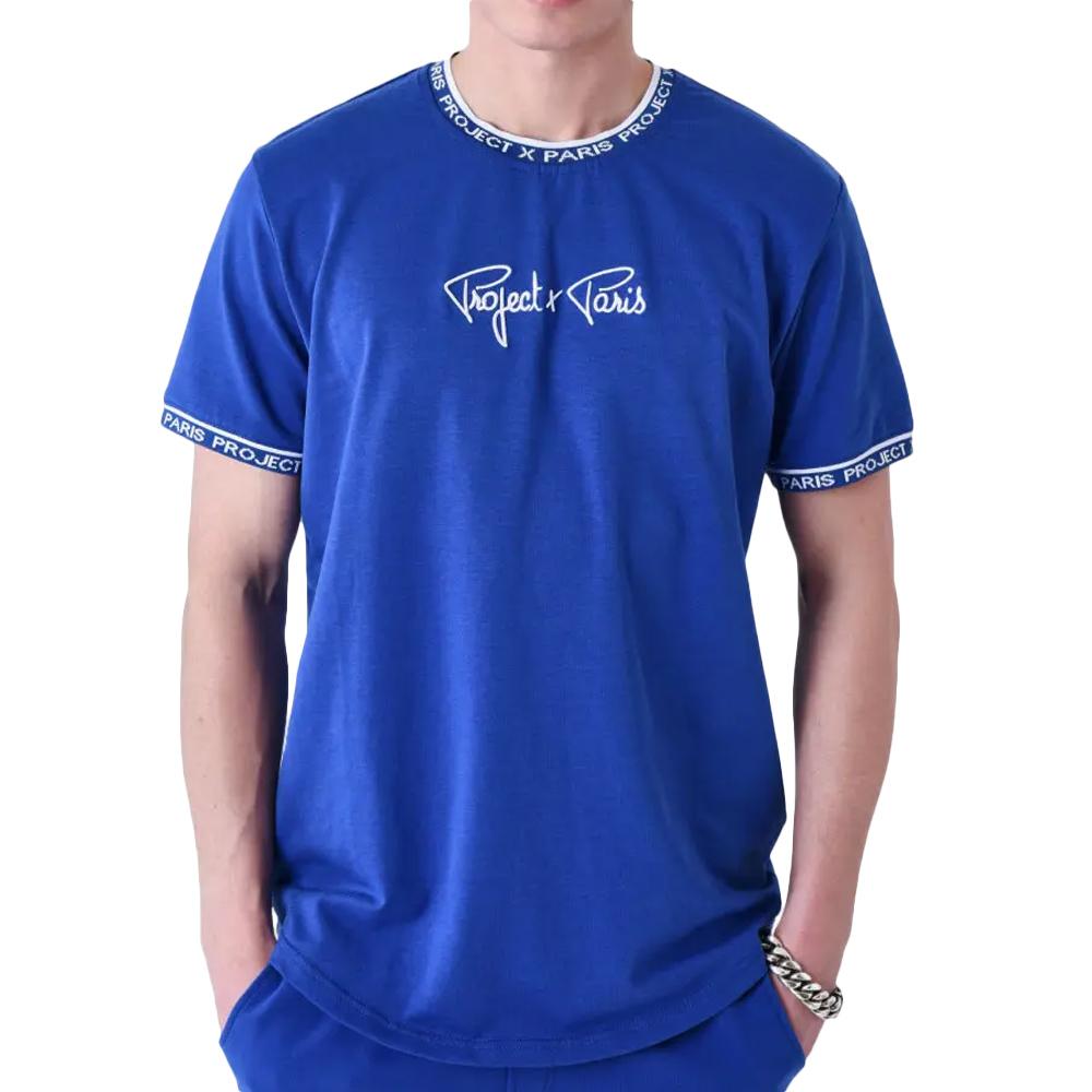T-Shirt in Elektroblau/Weiß für Herren von Project X Paris 2511114 günstig