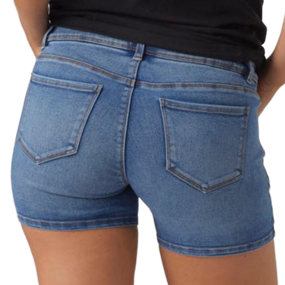Short en Jean de Grossesse Slim Bleu Femme Mamalicious Rome vue 2