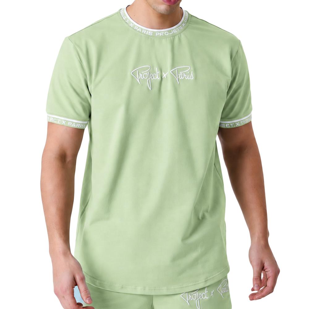 Weißes/Grünes Herren-T-Shirt Project X Paris 2511114 günstig