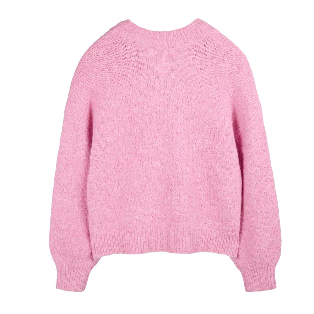 Pull Rose Femme Teddy Smith Keith vue 2