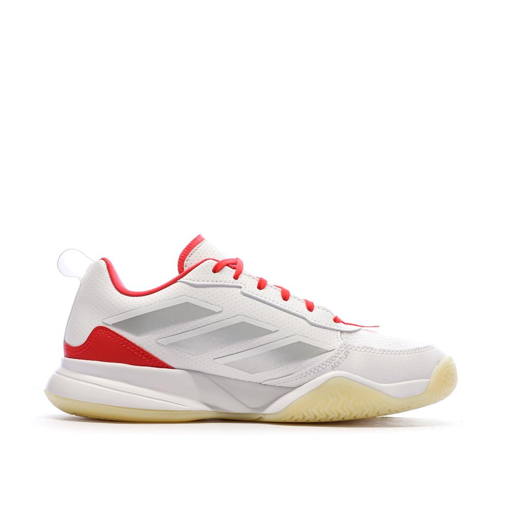 Adidas Avaflash Damen Tennisschuh Weiß/Rot Ansicht 2
