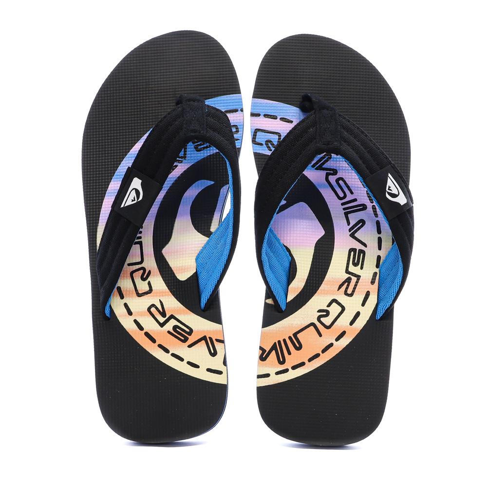 Schwarze/Blaue Flip Flops Herren Quiksilver Molokai Ansicht 3