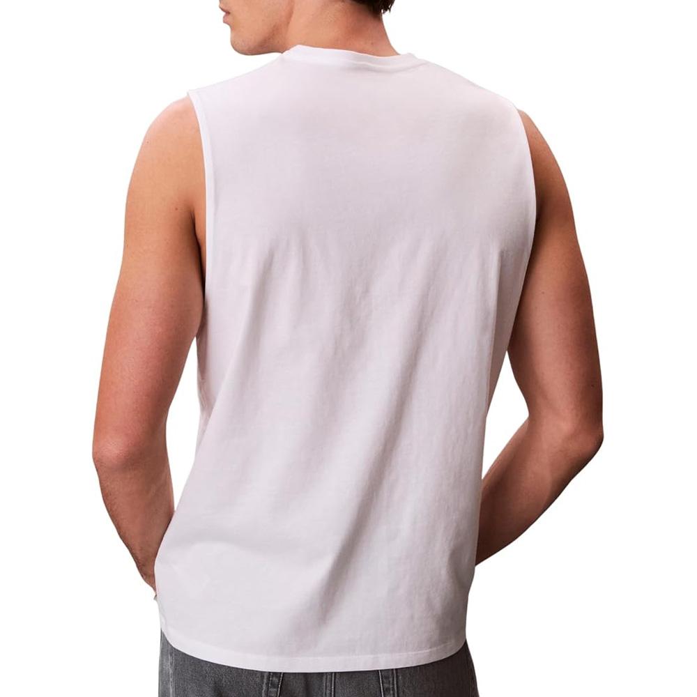Camiseta sin mangas blanca para hombre de Calvin Klein Jeans, talla 30s ver 2