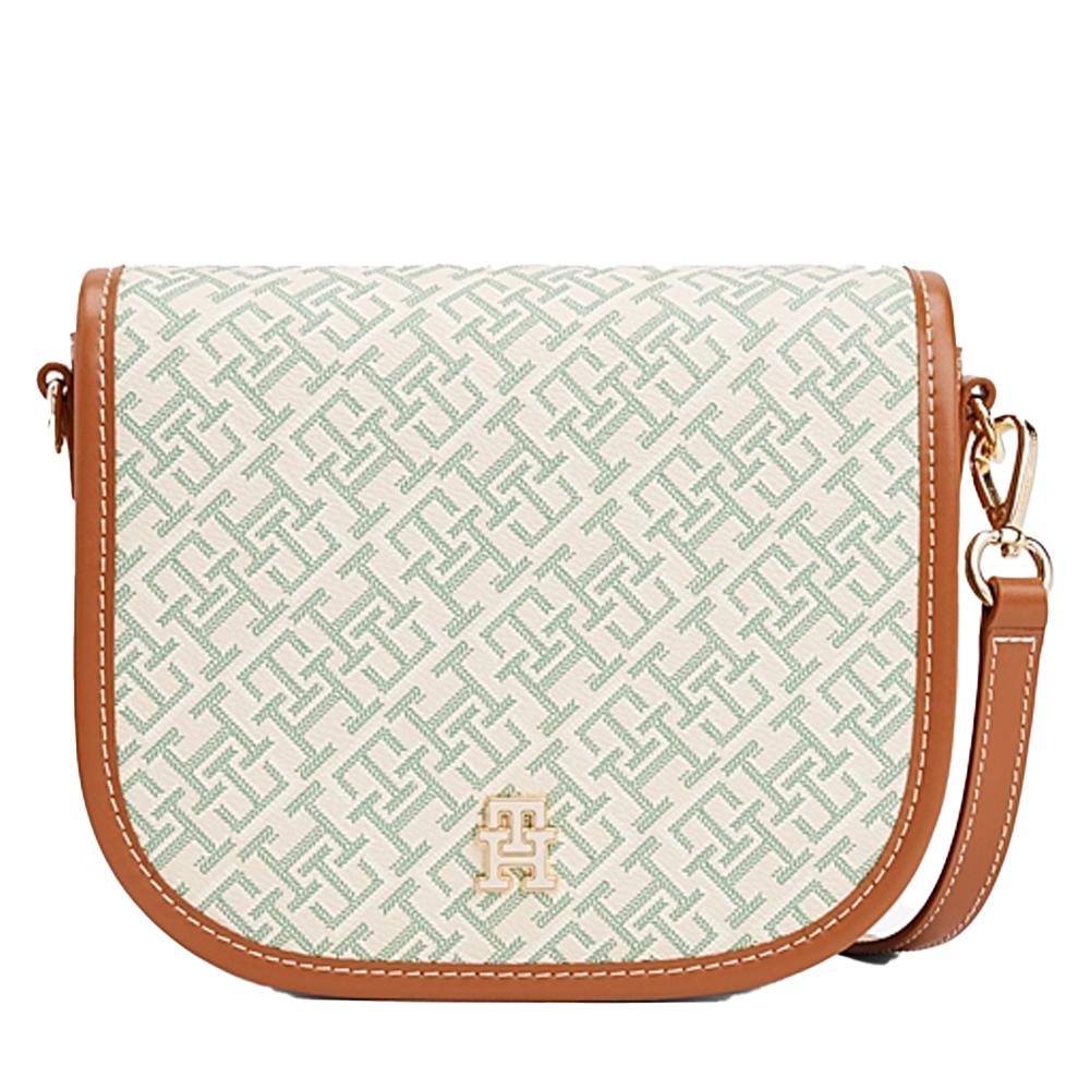 Green Women's Shoulder Bag Tommy Hilfiger Th Monoplay Leather affordable