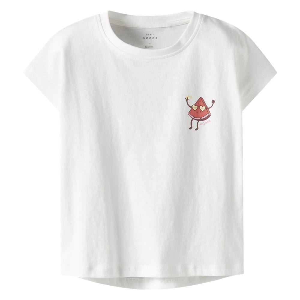 T-Shirt Blanc Fille Name it Capsl pas cher
