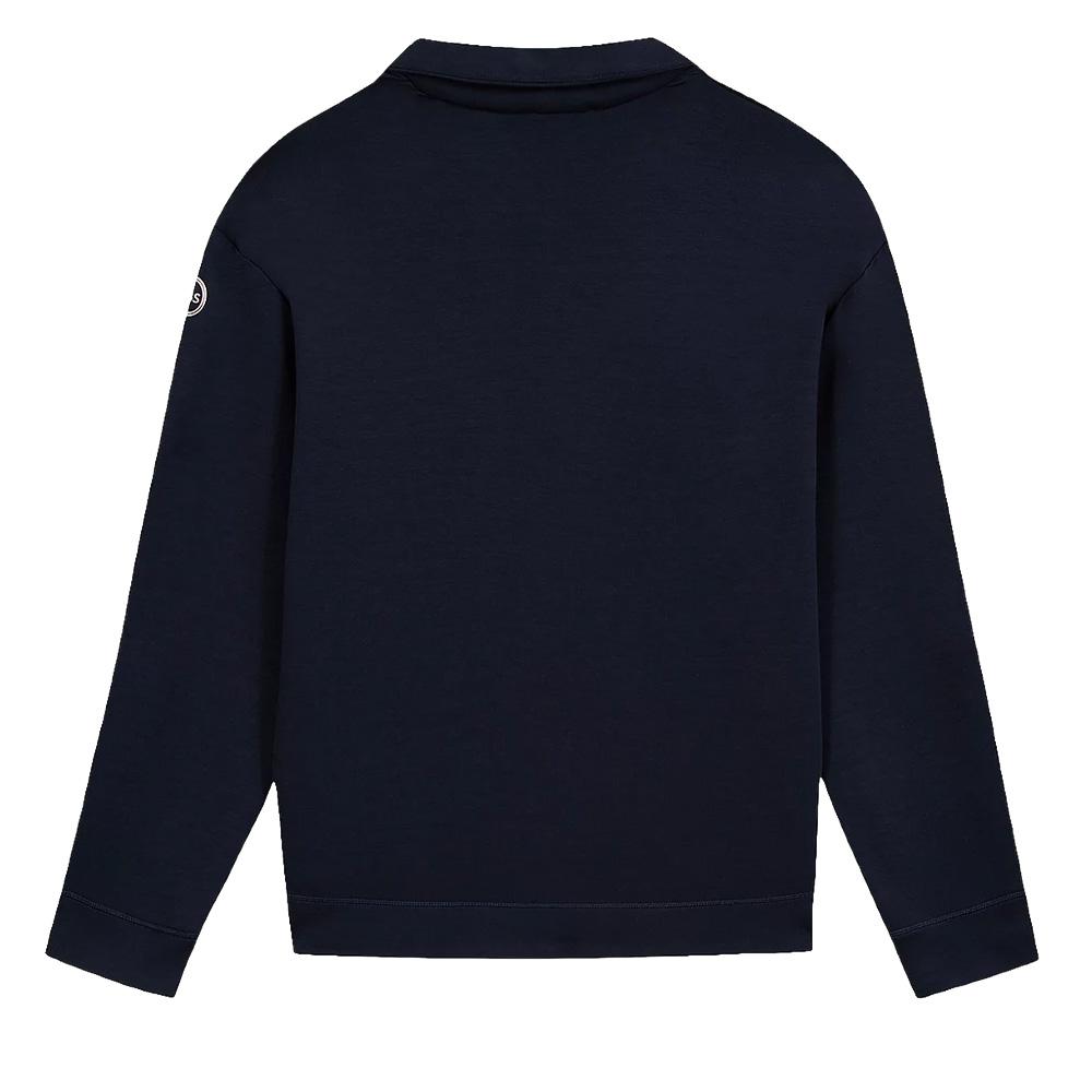 Sudadera con cremallera de 1/4 azul marino para mujer TBS Craie ver 2