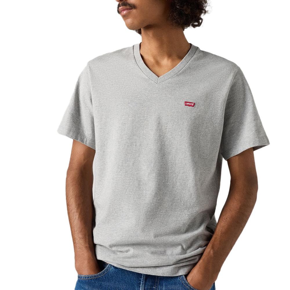 Camiseta Levi's Original gris de hombre con cuello de pico 85641 barato