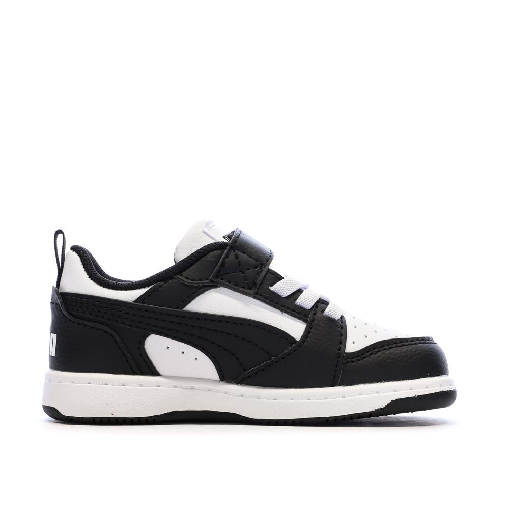 Schwarze/weiße Puma Rebounds Sneaker für Jungen Ansicht 2