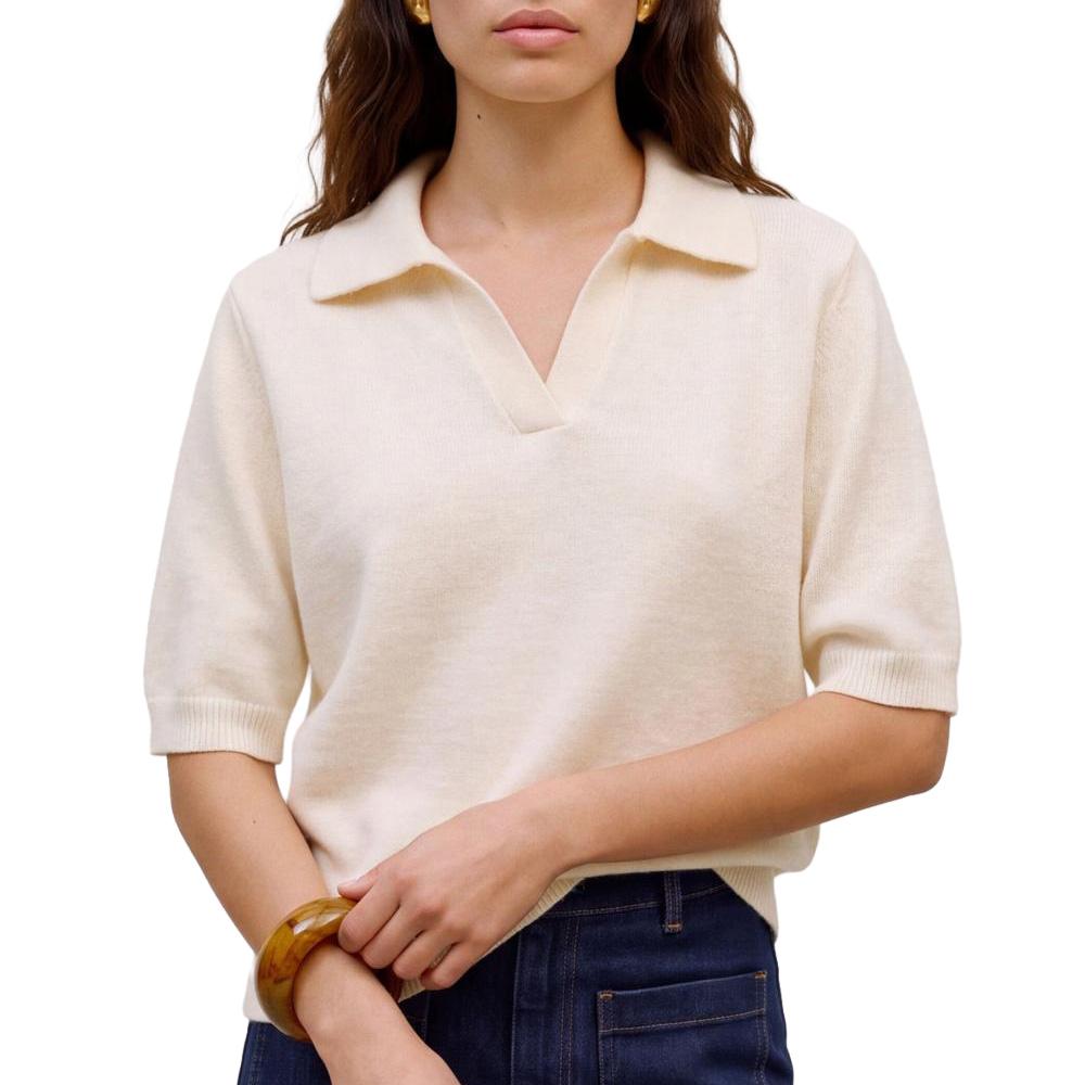 Beiges Damen-Polohemd von Vero Moda Foemily 2/4 günstig