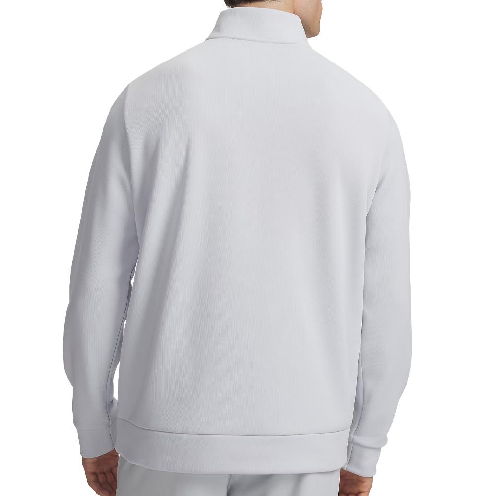 Herren-Sweatshirt mit 1/4-Reißverschluss, hellgrau, Under Armour Fleece 1373358 Ansicht 2