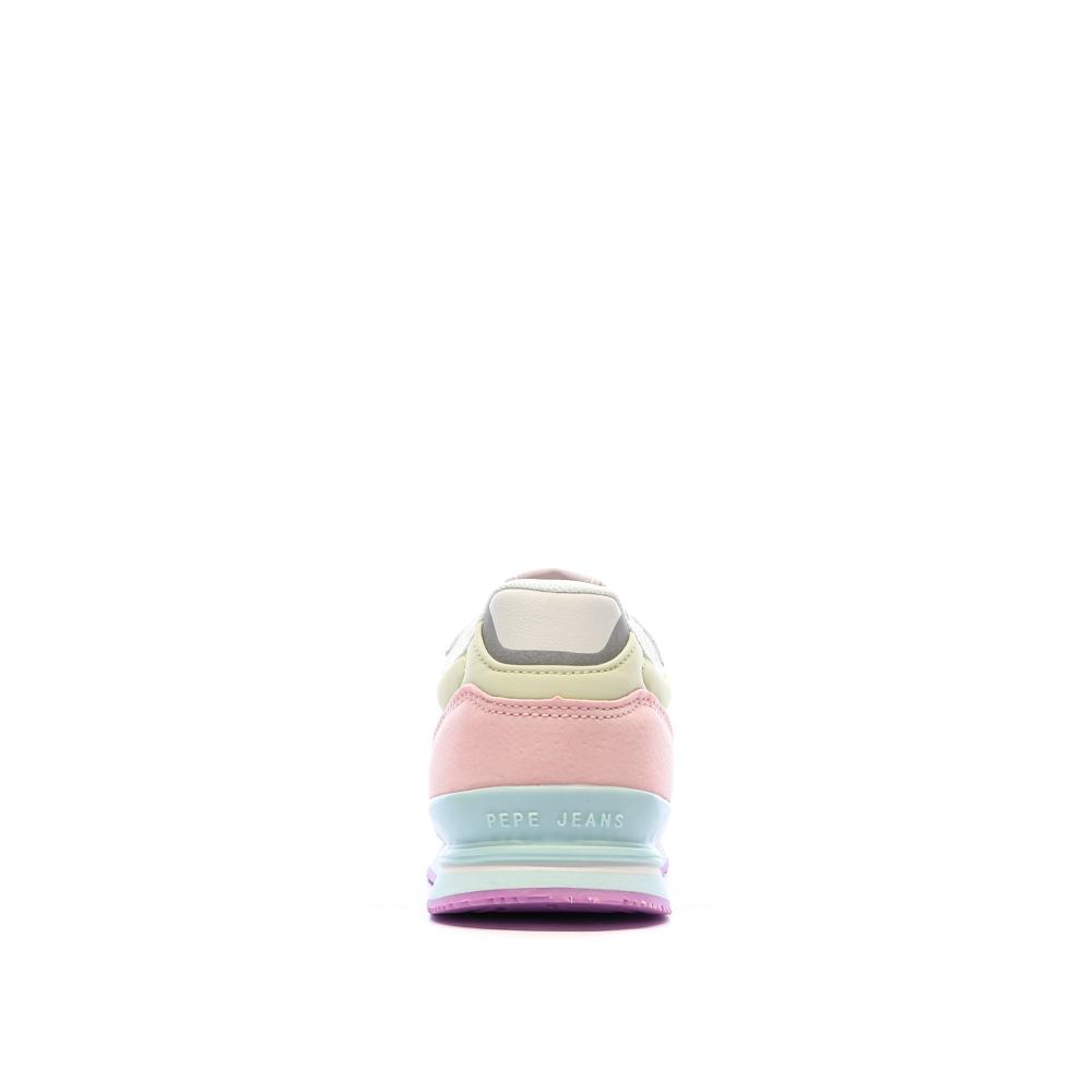 Graue/rosa/gelbe Sneaker für Damen von Pepe Jeans London Ansicht 3