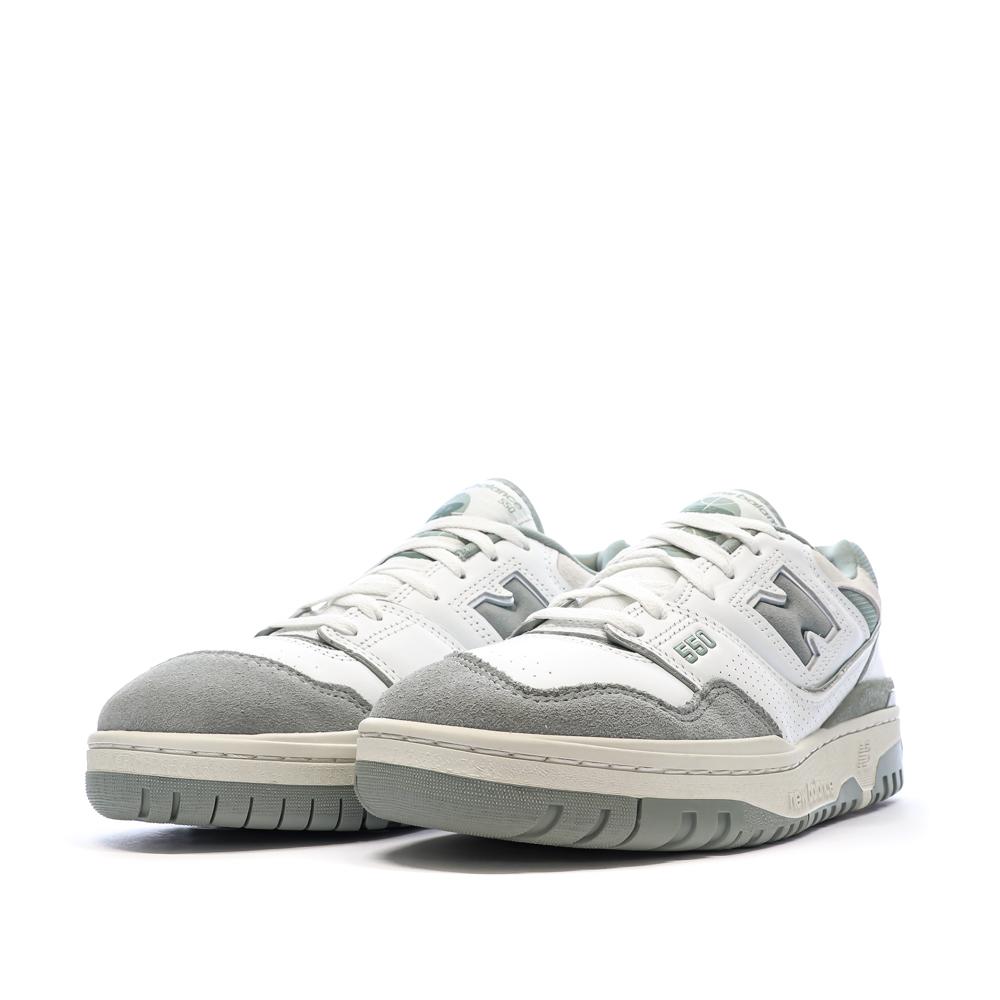 Baskets Blanches/Grises Femme New Balance Bb550 vue 6