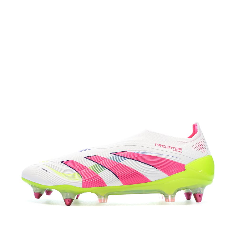 Chaussures de Foot Blanc/Rose Adidas Predator Elite Ll SG pas cher