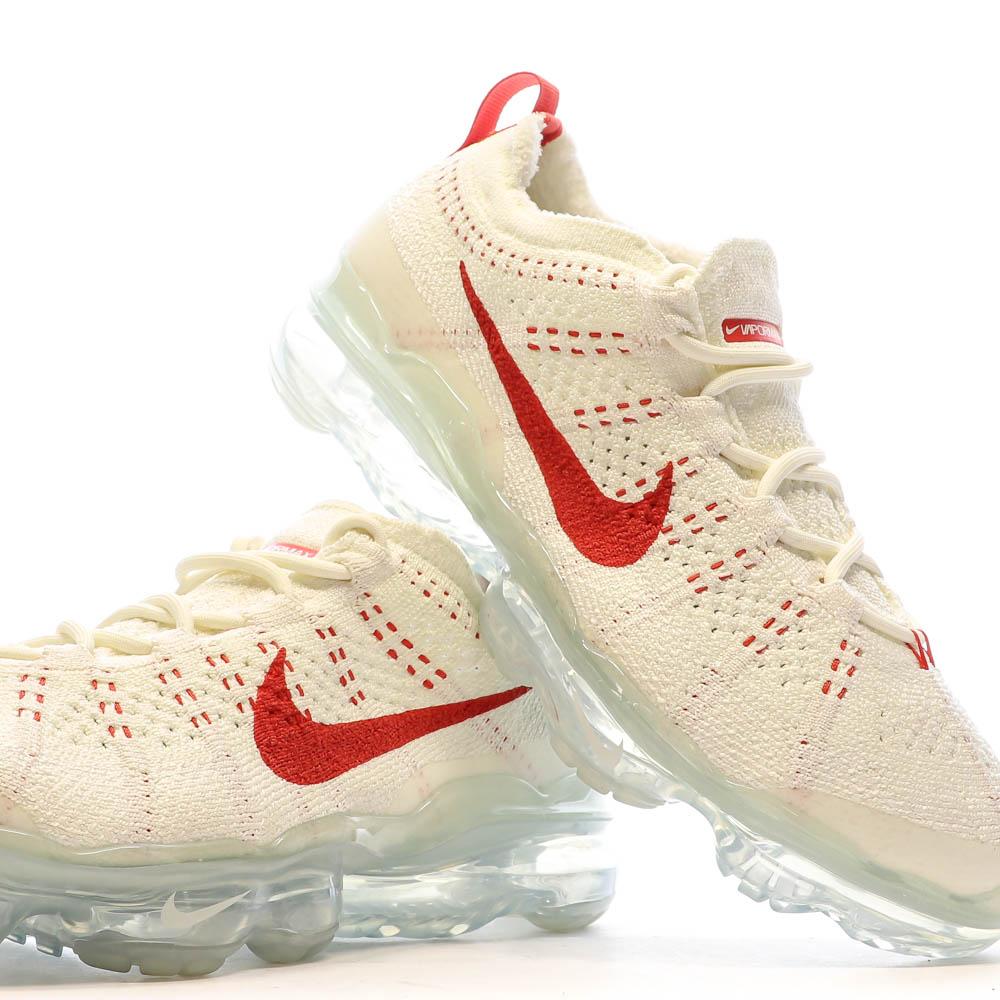 Baskets Blanches/Rouge Femme Nike Air Vapormax 2023 vue 7