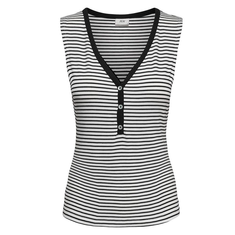 Camiseta sin mangas negra y blanca para mujer JDY Sissy barato