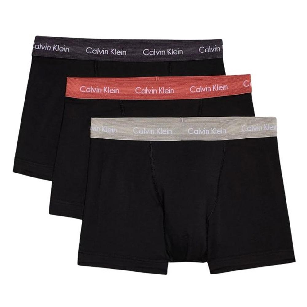 x3 Boxershorts Schwarz/Rot für Herren Calvin Klein Jeans Trunk 1 günstig