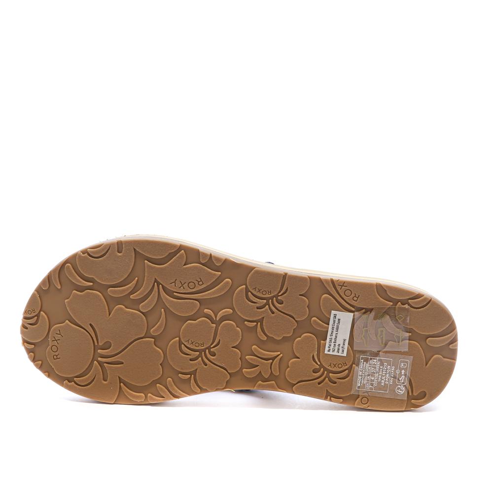 Roxy Porto Women's Beige/Navy Flip-flops Photo of the Espace des Marques %store% store - view of %key%