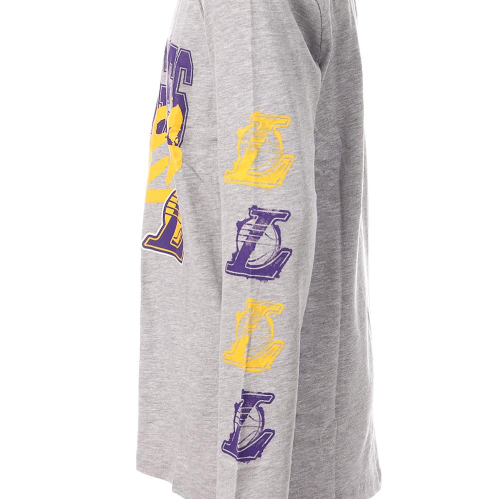 Boys NBA Lak LOS ANGELES LAKERS Grey Long Sleeve T-Shirt Photo of the Espace des Marques %store% store - view of %key%