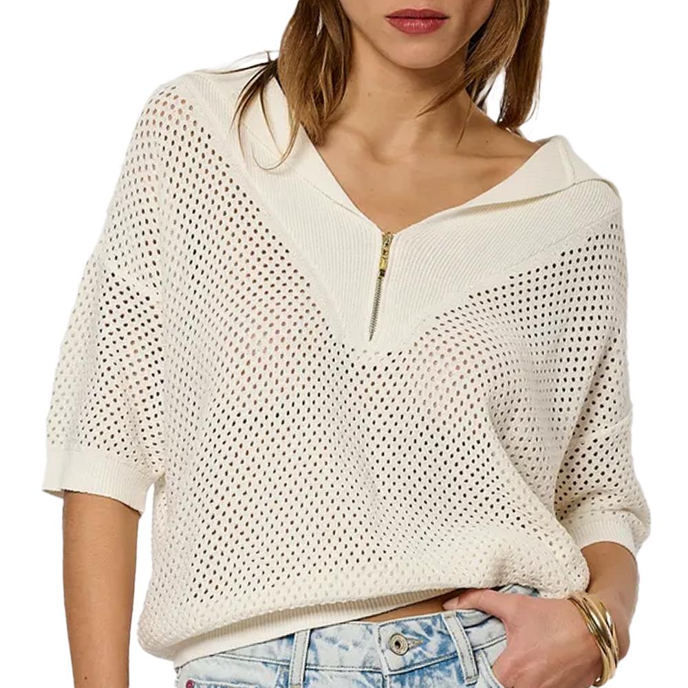Women's white polo shirt Kaporal Laiza affordable