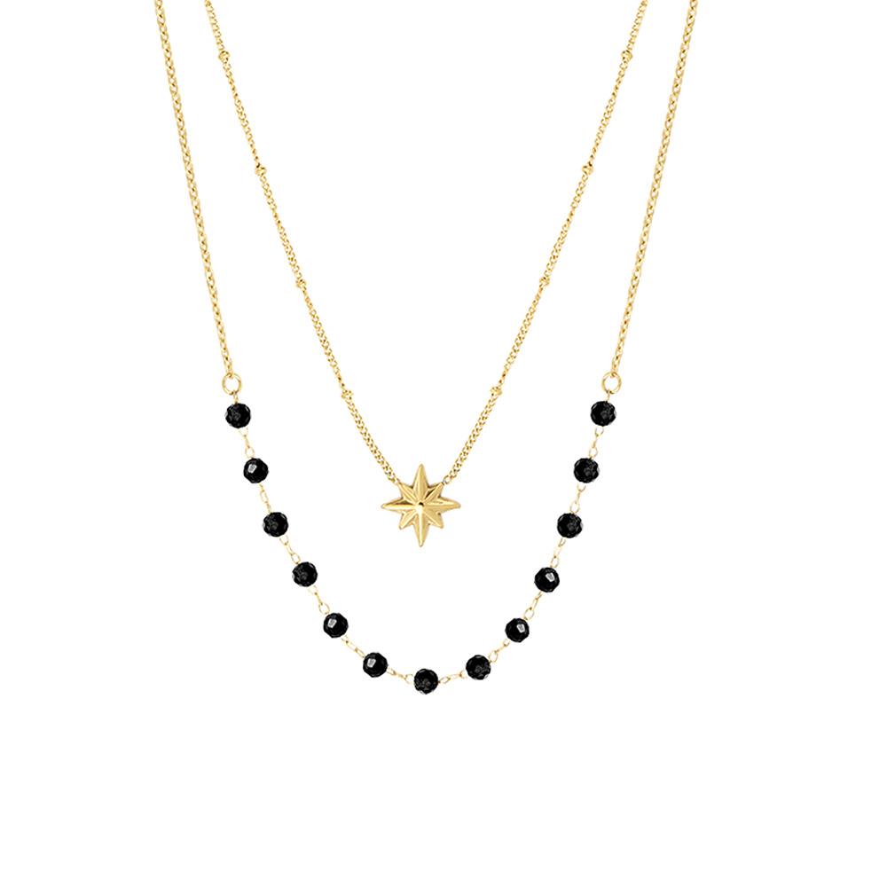 Clio Blue Women's Gold/Black Necklace CO4086S Photo of the Espace des Marques %store% store - view of %key%