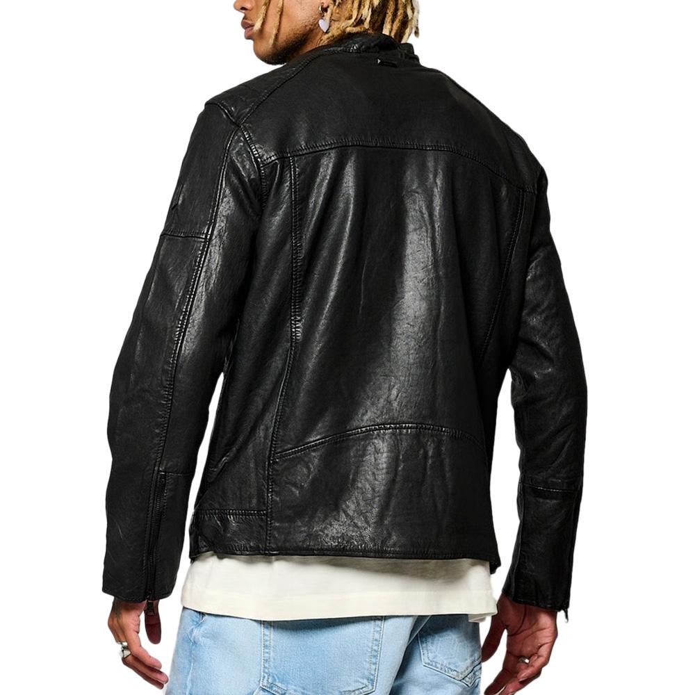 Veste en Cuir Noire Homme Kaporal BEN vue 2