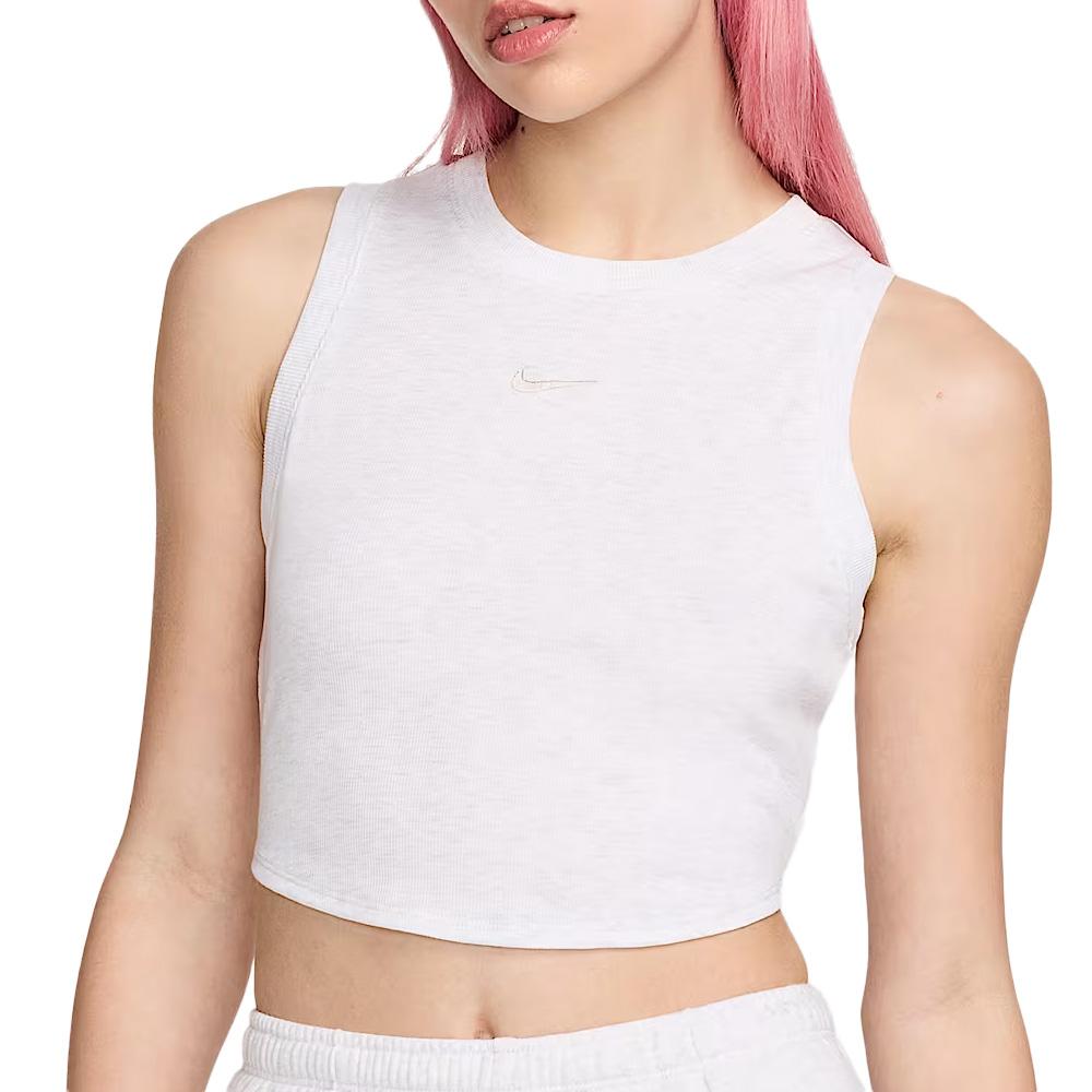 Camiseta Mujer Gris Nike W NSw Essntl Rib Crp barato