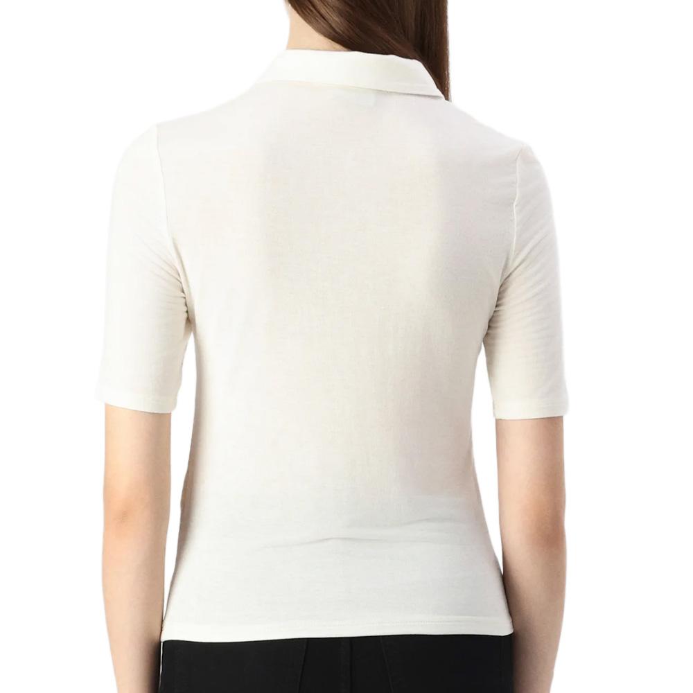 Women’s White JDY Sanni Polo Shirt 2/4 Photo of the Espace des Marques %store% store - view of %key%